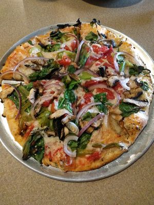 veganized surgeon pizza at 575 Pizzeria in Amarillo
