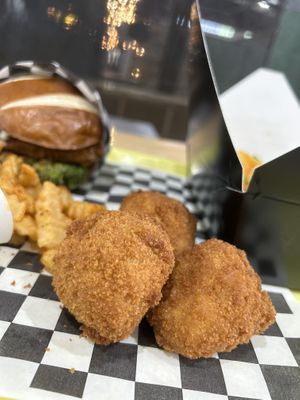 Fried Mac and cheese balls  at V-Grits Food Truck in Louisville