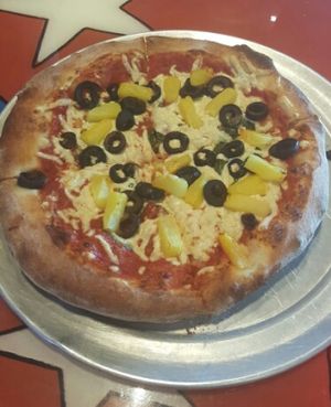 vegan pizza yum at Peace Love and Pizza - East Cobb in Marietta