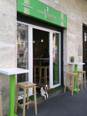 funny dog at Universo Vegano - Solferino in Milan