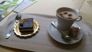 vegan cheesecake at Universo Vegano - Solferino in Milan