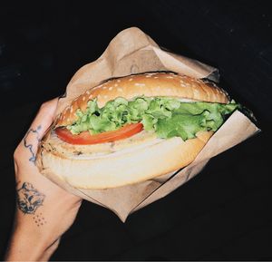 Beach burger. Good mayo at Universo Vegano - Solferino in Milan