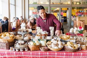 biscuits at Embacardero Farmer's Market in San Francisco