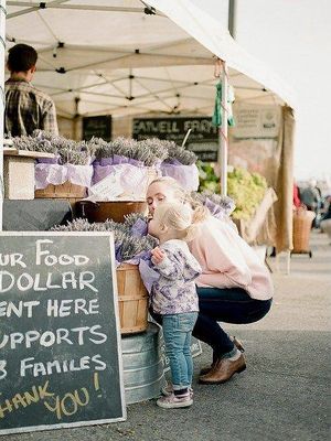 . at Embacardero Farmer's Market in San Francisco