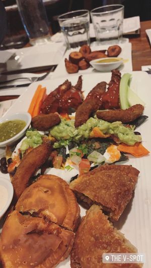 Appetizer sampler at VSpot Express in New York City