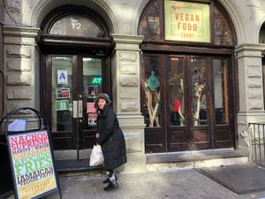 The vegan food court at VSpot Express in New York City