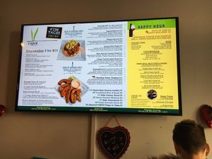 Here is the menu for the V spot. at VSpot Express in New York City