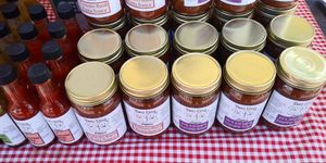 Two Dog Salsa and Hot Sauce at Heart of the City Farmers' Market in San Francisco