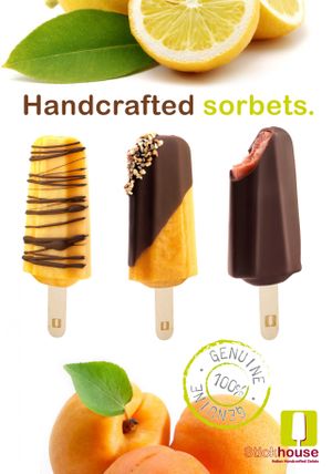 Vegan sorbets with chocolate at Stickhouse in Fuengirola