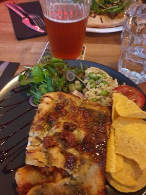 Lasagne. at Crippas Cafe in Gothenburg