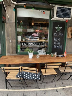 Outside  at Crippas Cafe in Gothenburg
