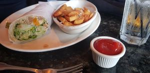 Vegan wrap at Louisiana Pizza Kitchen in New Orleans