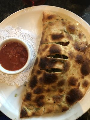 Vegan calzone  at Louisiana Pizza Kitchen in New Orleans