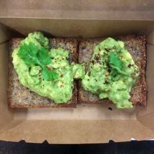 smashed avo on sprouted grain.  at VERD Kent Street in Sydney