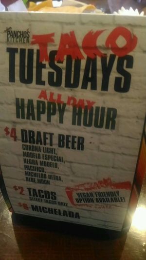 vegan taco tuesday at Pancho's Kitchen in Las Vegas