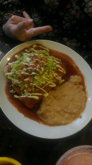vegan enchiladas at Pancho's Kitchen in Las Vegas