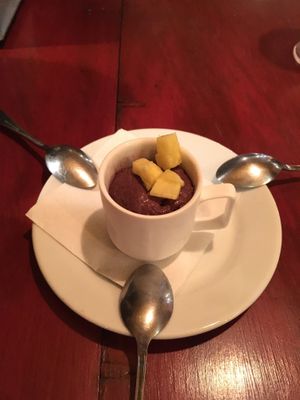 vegan chocolate mousse at Chile Rojo in Puerto Viejo De Talamanca