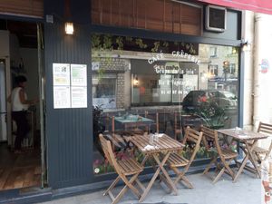 Facade at Crepe de la Joie in Paris