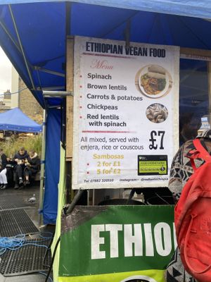 Options at Red Tent Ethiopia in South East London