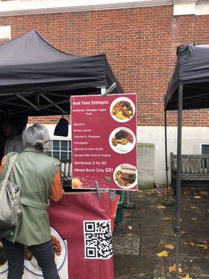 Menu  at Red Tent Ethiopia in South East London