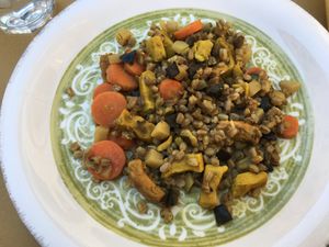 Dish of the day at V-Bar Natural in Parma