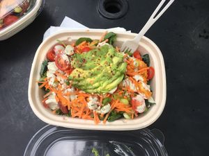 Buffalo chickpea salad at Mother Juice in Cambridge