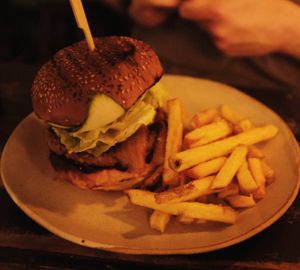 Sunflower Burger at Blas Burgerworks in St Ives