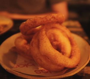 Onion rings at Blas Burgerworks in St Ives