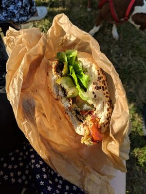 Sunflower burger at Blas Burgerworks in St Ives