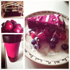 beetroot and chocolate cake. Allotment to table x at Blondes in Cottingham