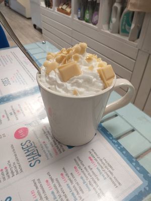 White hot chocolate again. Because it was divine. at Blondes in Cottingham