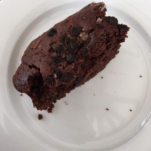 Vegan chocolate brownie  at Blondes in Cottingham