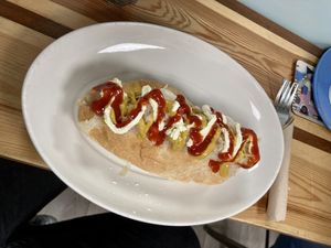 German hotdog!  at Blondes in Cottingham