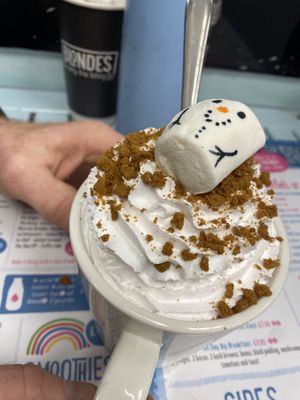 Biscoff coffee.   at Blondes in Cottingham