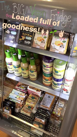 Blondes vegan fridge!  at Blondes in Cottingham