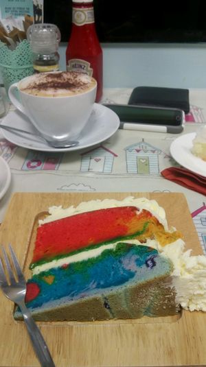 Rainbow Cake! at Blondes in Cottingham