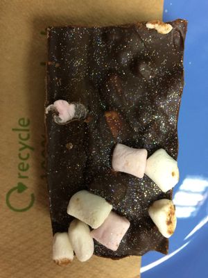 Rocky road brownie at Blondes in Cottingham