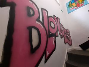 awesome art in Blondes in Cottingham 100% fully vegan cafe at Blondes in Cottingham