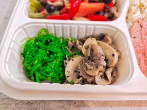 Sea weed and mushroom at QQ Rice - NUH in Central Singapore