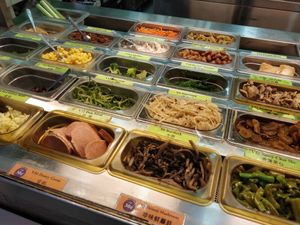 Vegetables selection at QQ Rice - NUH in Central Singapore