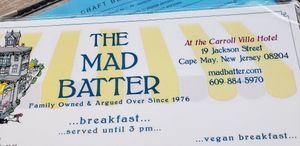Full menu available all day! Lots of vegan options at The Mad Batter in Cape May