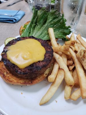 Beyond burger with "cheese" at The Mad Batter in Cape May