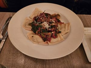 Vegan White Bean Ravioli, loved it! at The Mad Batter in Cape May