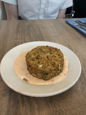 Vegan Crab Cake appetizer  at The Mad Batter in Cape May