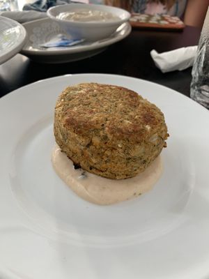 "Crab” cake  at The Mad Batter in Cape May