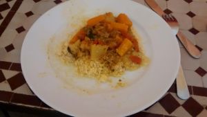 Vegan couscous at Le Safran in Toulouse
