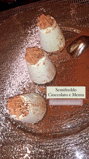 Semifreddo cioccolato e menta at Felice Ristorante Pizzeria in Lucca