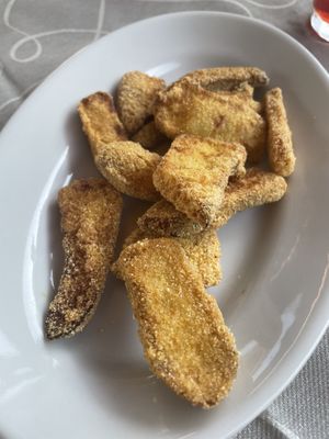 Fried Mushrooms in a cone (May just be veggie)  at Felice Ristorante Pizzeria in Lucca