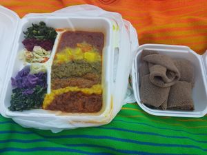 Vegetarian Combo Platter at Hareg Variety in Ottawa