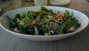 quinoa and camarouge red rice salad at The Farm in Dubai